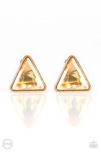 TIMELESS IN TRIANGLES CLIP-ON - GOLD